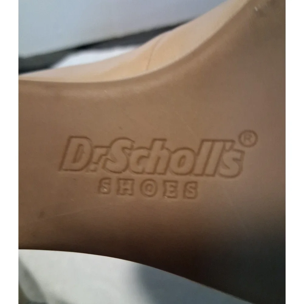Womens Dress Shoes Dr. Scholl's Be Flex Wedge Pump 11M Taupe Classic Nude Chunky